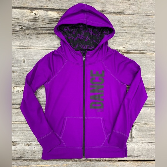 Justice Purple Dance Full-Zip Hoodie - Picture 1 of 3